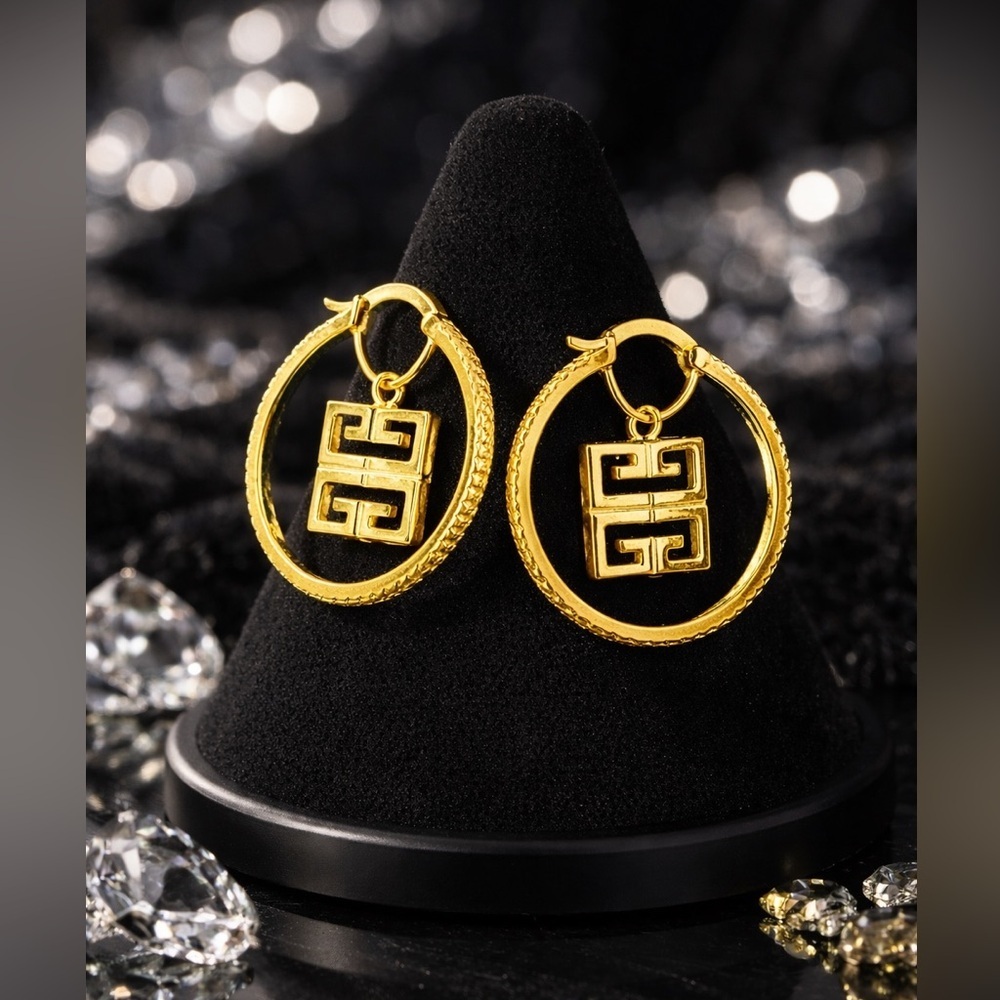 Luxury Givenchy Gold 4G Earrings